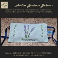 Bplav5018 bloque porte lavande toile bleue