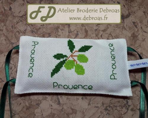 Bpolv100 bloque porte olives vertes toile blanche