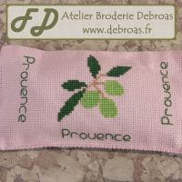 Bpolv4042 bloque porte olives vertes toile rose