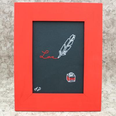 Cadre love plume 1
