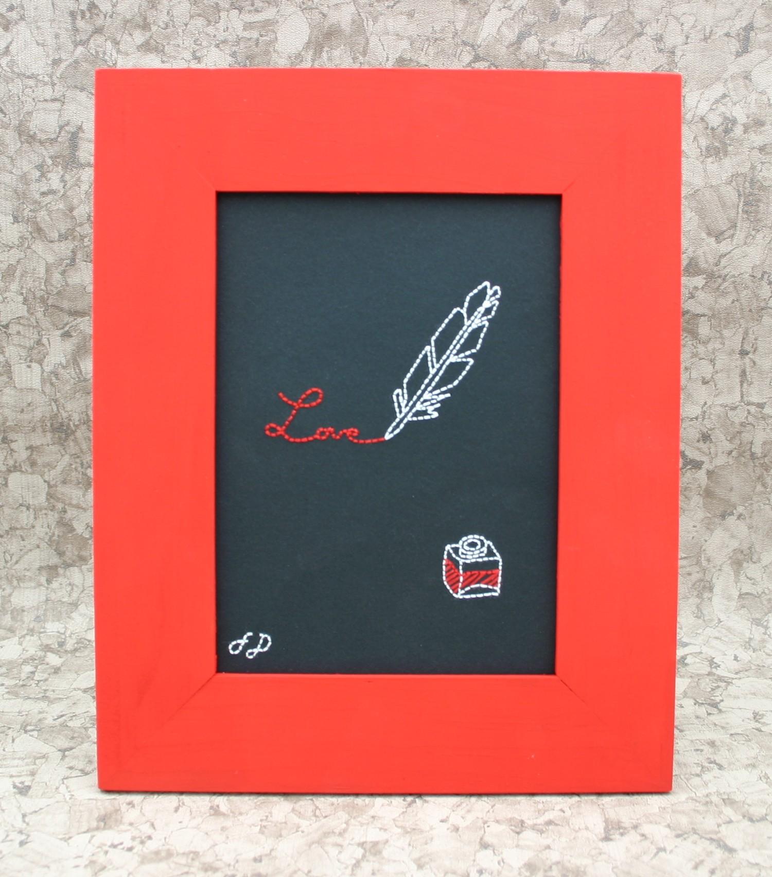 Cadre love plume 1