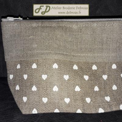 Lbdd tlc11 trousse coeur blanc imprime