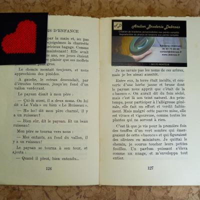 Marque page coeur situation