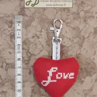 Pco55lovouarouge petit coeur love ouate toile 55 rouge