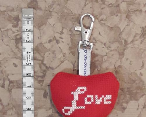 Pco55lovouarouge petit coeur love ouate toile 55 rouge