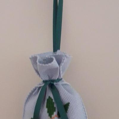 Sachet lavande olives noires toile bleue gris