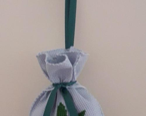 Sachet lavande olives noires toile bleue gris