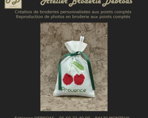 Slcer100 sachet cerises toile blanche 1
