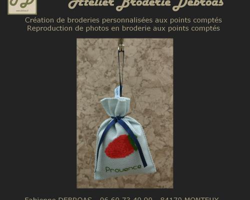 Slfra5018 sachet fraise toile bleue