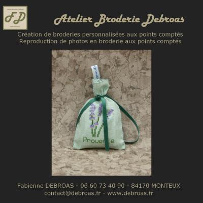 Sllav611 sachet lavande toile verte