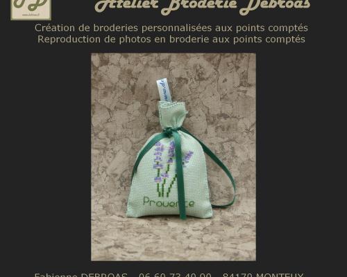 Sllav611 sachet lavande toile verte