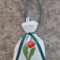 Sltul100 sachet tulipe toile blanche