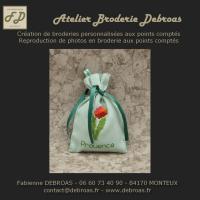 Sltul611 sachet tulipe toile verte 1